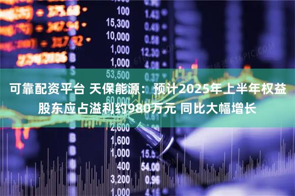 可靠配资平台 天保能源：预计2025年上半年权益股东应占溢利约980万元 同比大幅增长